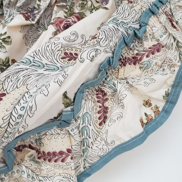 Louis Nichole Festoon Rococo Roses Floral 25W x 17L Valance Vintage 80s NEW 6158 - Picture 8 of 12